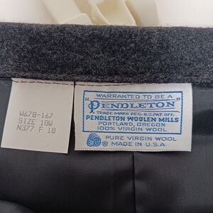 Pendleton Charcoal Wool Midi Skirt